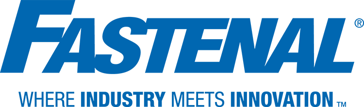 Blue Fastenal logo with the tag "where industry meets innovation"
